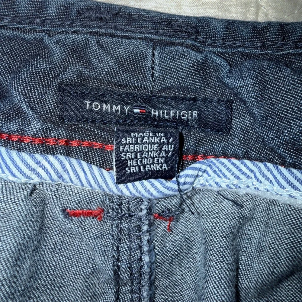Tommy Hilfiger Y2K Grunge Utility Denim Gorpcore Cargo Bermuda Shorts 2‎ Preppy